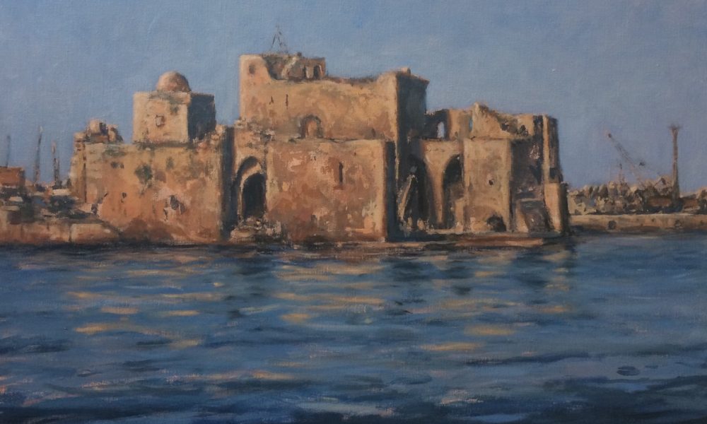 LE CHATEAU DE SIDON. HUILE SUR TOILE. 60 X 73